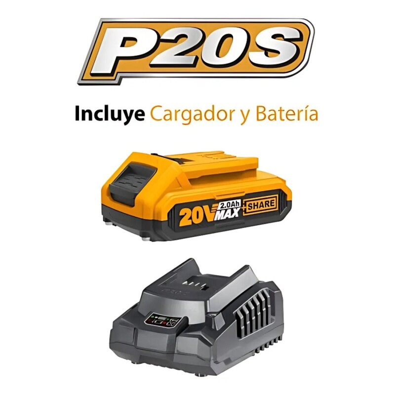 Cortacerco a batería Ingco con cargador y batería P20s incluída Cortacerco a batería Ingco con cargador y batería P20s incluída