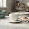 Taza de cafe con plato 90 ml Taza de cafe con plato 90 ml