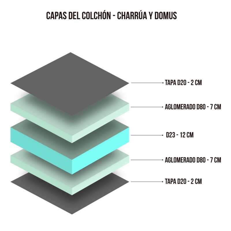 Colchón Espuma Petra Queen 30cm 150kg Reversible Colchón Espuma Petra Queen 30cm 150kg Reversible