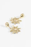 Aros acero con dije estrella dorado
