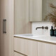 GRIFERIA LAVATORIO PARED CUERPO LABRADO GRIS GRAFITO GRAFITO-GUNMETAL