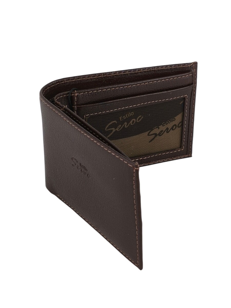 Billetera Clásica grande 100% Cuero - Chocolate 