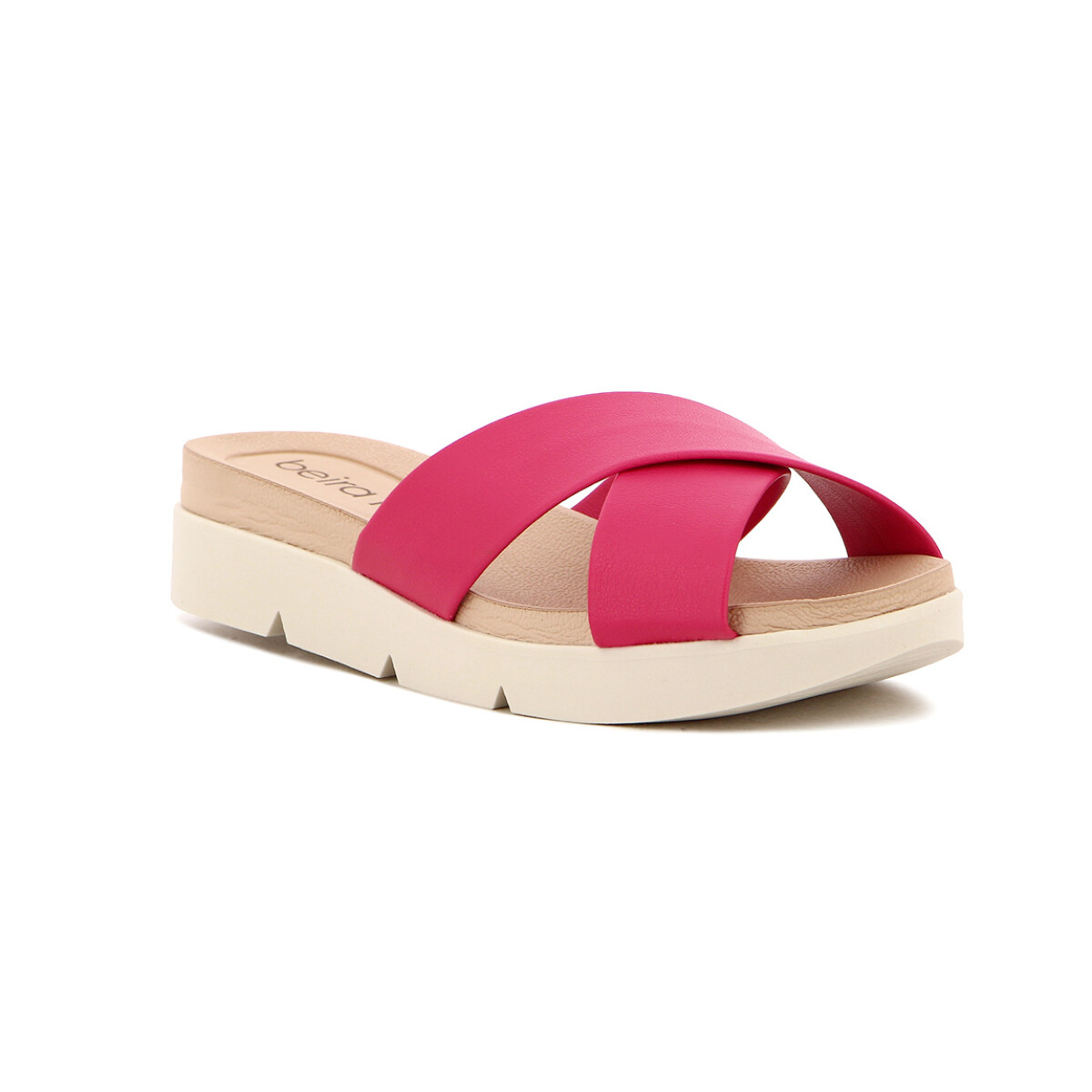 Sandalia Casual Mujer Beira Rio Tiras Cruzadas - Rosado 