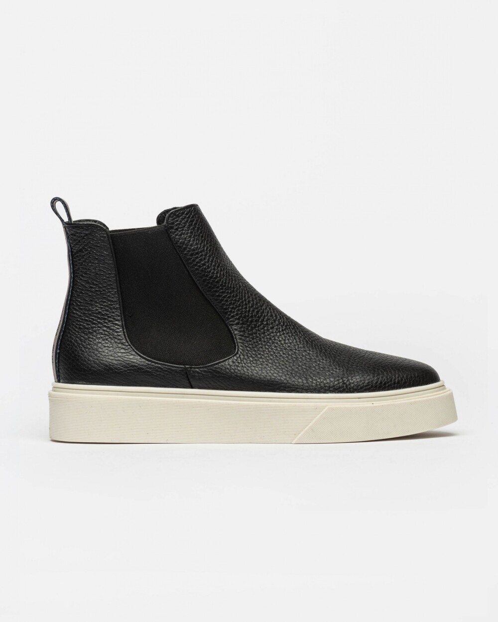 Sneaker Billie En Cuero Graneado Negro