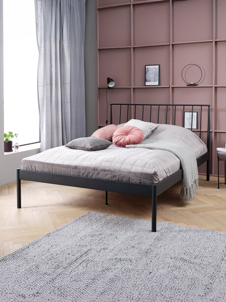 Estructura cama ABILDRO 2 Plazas 140x200 negro Estructura cama ABILDRO 2 Plazas 140x200 negro