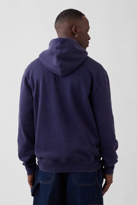 Buzo Canguro Con Logo Gap Hombre Navy Uniform