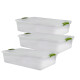 Set x3 Caja organizadora 32 lts Wenbox TRANSPARENTE