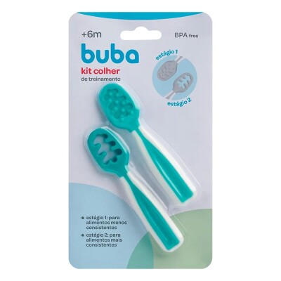 Set Cubiertos De Entrenamiento Buba Verde Set Cubiertos De Entrenamiento Buba Verde