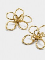 Pendientes De Flor Irregular dorado