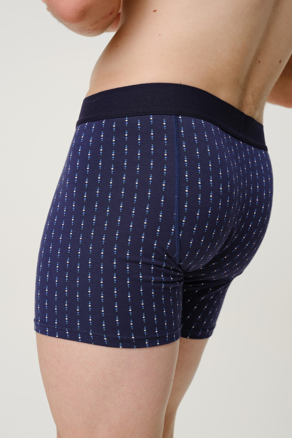 Boxer Algodón Azul Rombos