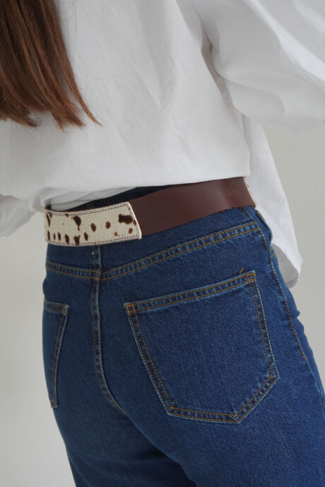 Print Belt Blanco / Plateado
