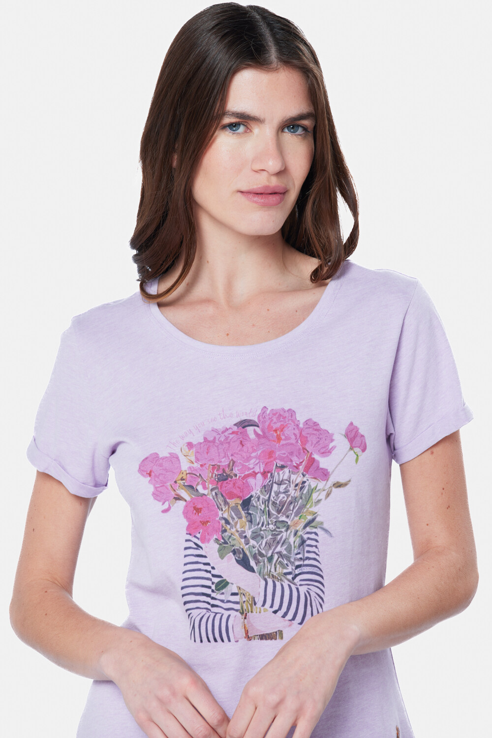 REMERA ESTAMPADA Lila