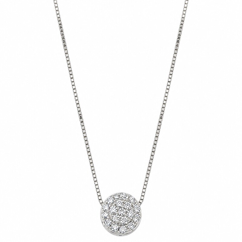 Cadena y colgante pasante con Zirconias Cadena y colgante pasante con Zirconias