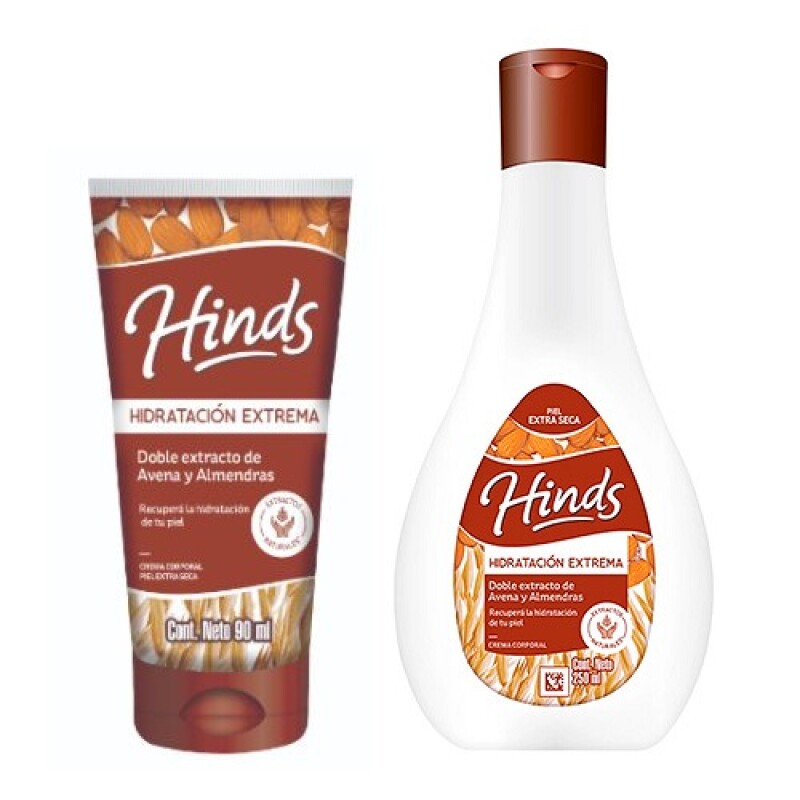 Crema Hinds Hidratación Extrema 250ml+crema De Manos 90ml. Crema Hinds Hidratación Extrema 250ml+crema De Manos 90ml.