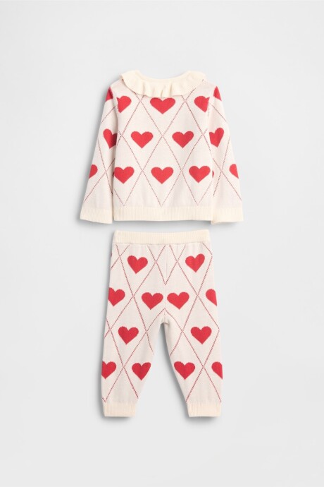 Set De Saco Con Pantalón Bebé Hearts
