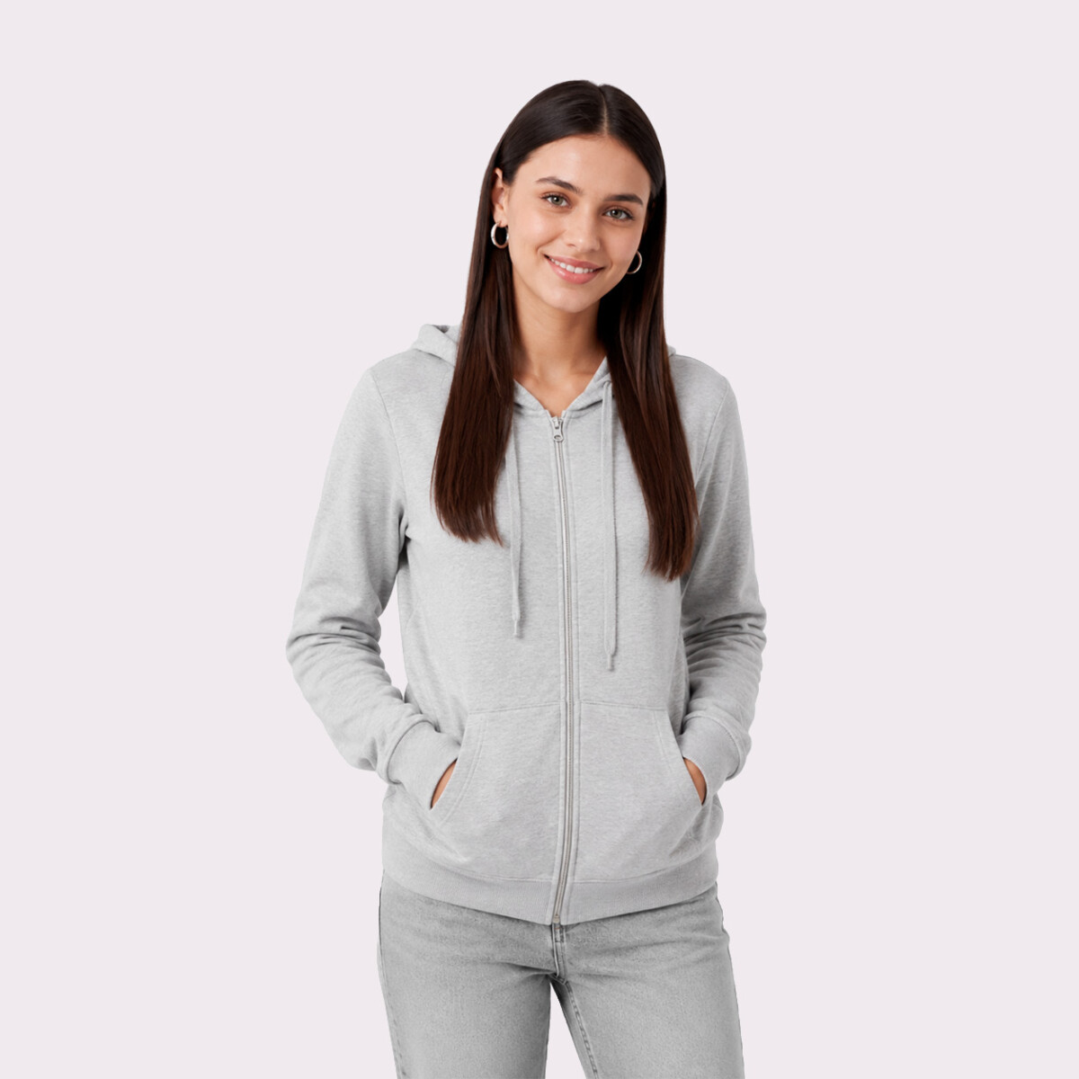 CAMPERA UNISSEX BÁSICA ADULTO - GRIS 