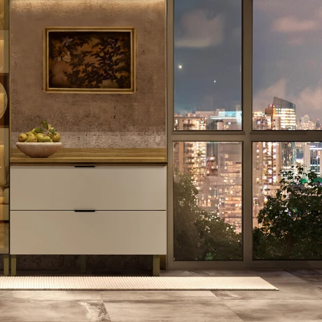 Modulo Bajo Mesada Ollero Para Cocina De 80 cms. GAMAS DE BEIGE