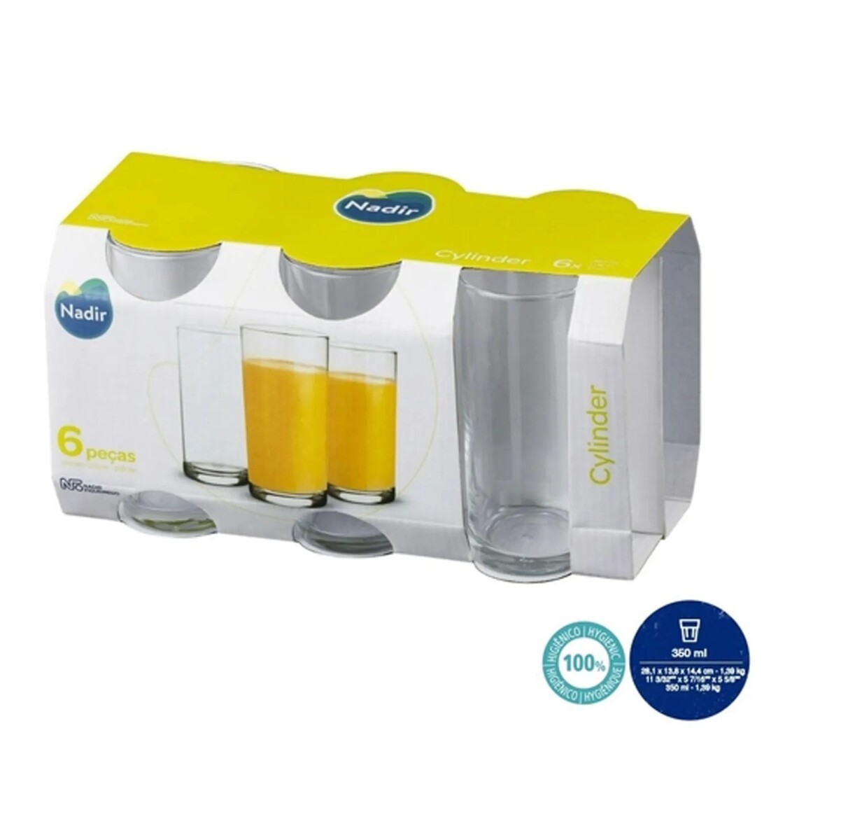 Vaso Refresco Cylinder 350 Ml X6 