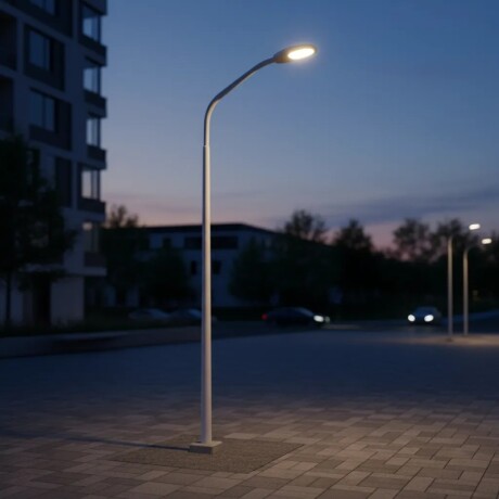 POLE6 Columna 6mt con Brazo Blanca