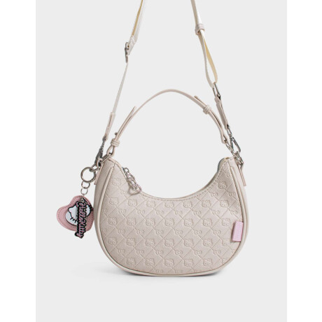 Cartera Con Relieve ''hello Kitty'' Blanco Crema