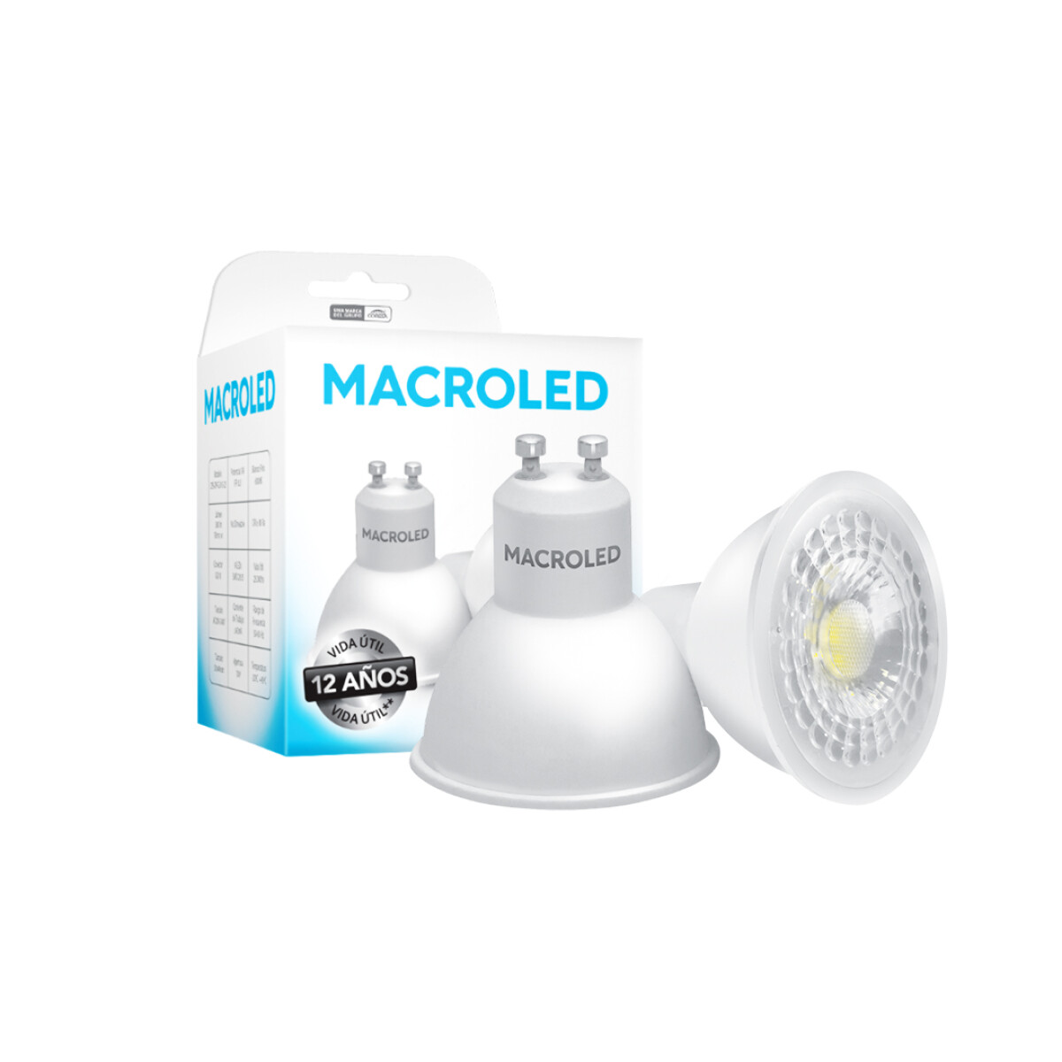 Dicroica LED Eco Dimerizable 7W Macroled - Frío 