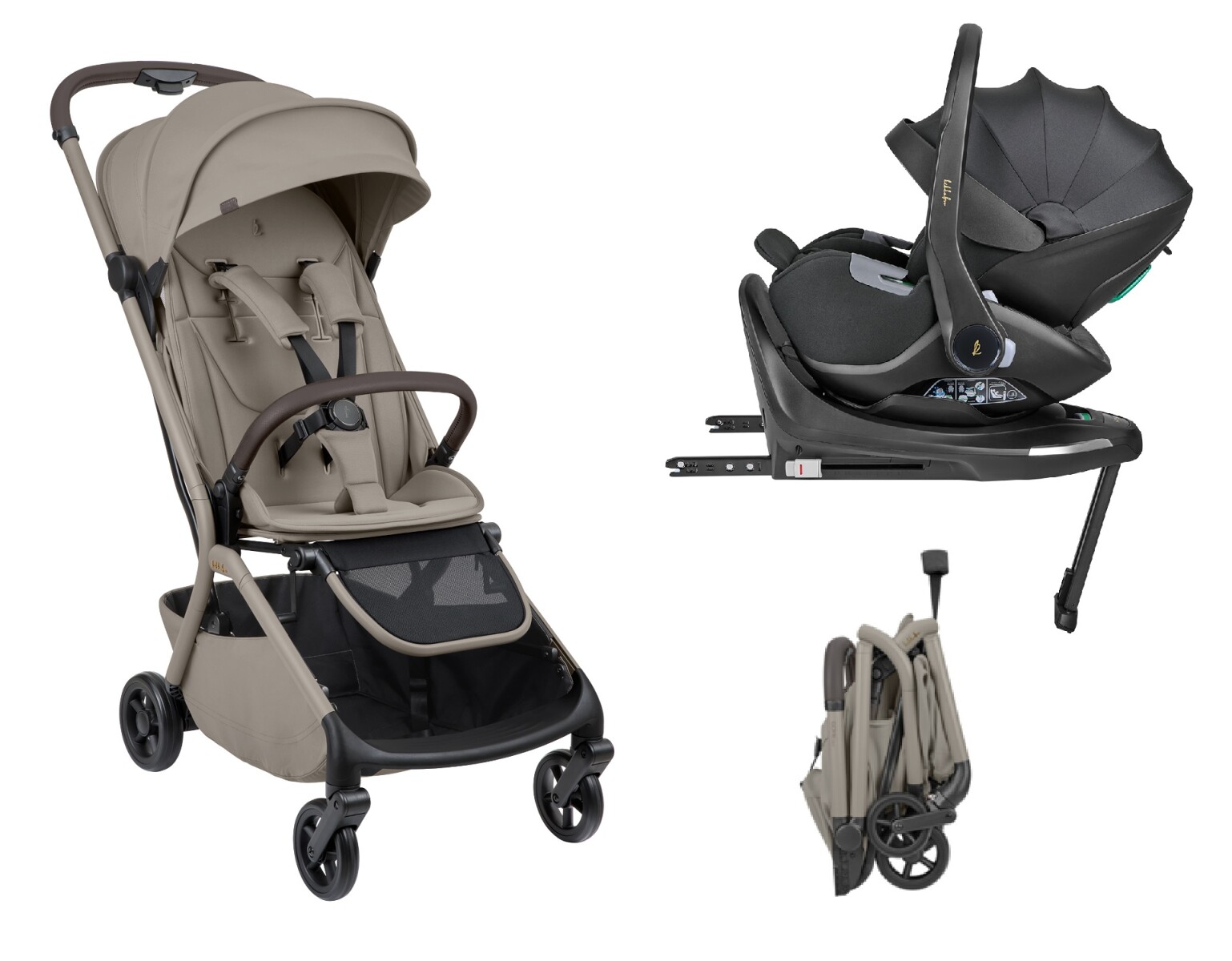 Travel system GOYA Platinum KIKKABOO 360 isofix - champagne 