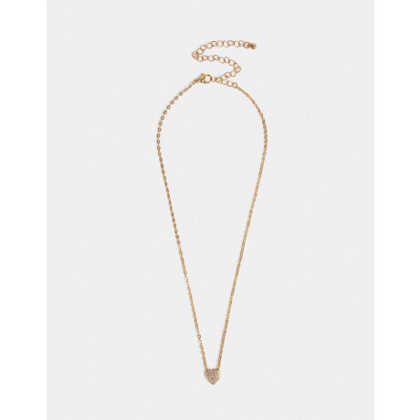 Collar Corto Corazón Cubic Zirconia Dorado