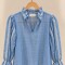 Blusa Copenhague Combinada Broderie Celeste