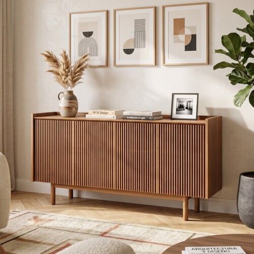 Aparador Buffet Dune Ripiado 1.6 - Linea Manhattan Natural