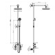 Griferia Ducha Exterior Industrial Negro Mate Aqualia NEGRO
