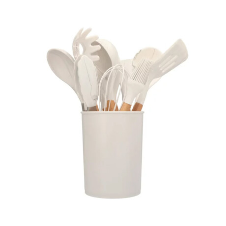 Set De Utensillos De Cocina 12 Accesorios Blanco