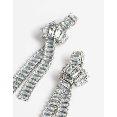 Aros Colgantes Nudo Strass Cristal