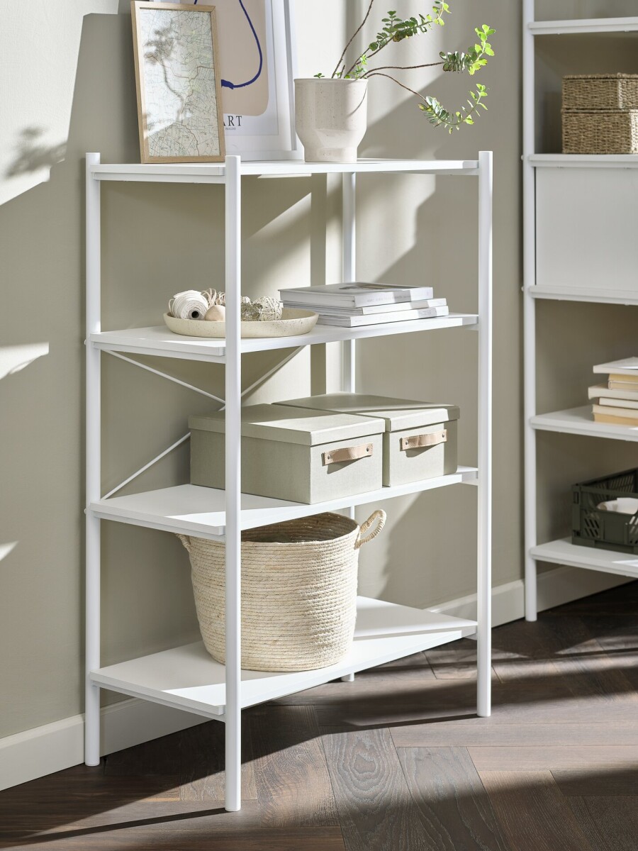 Estantería LINDVED 4 estantes blanco 