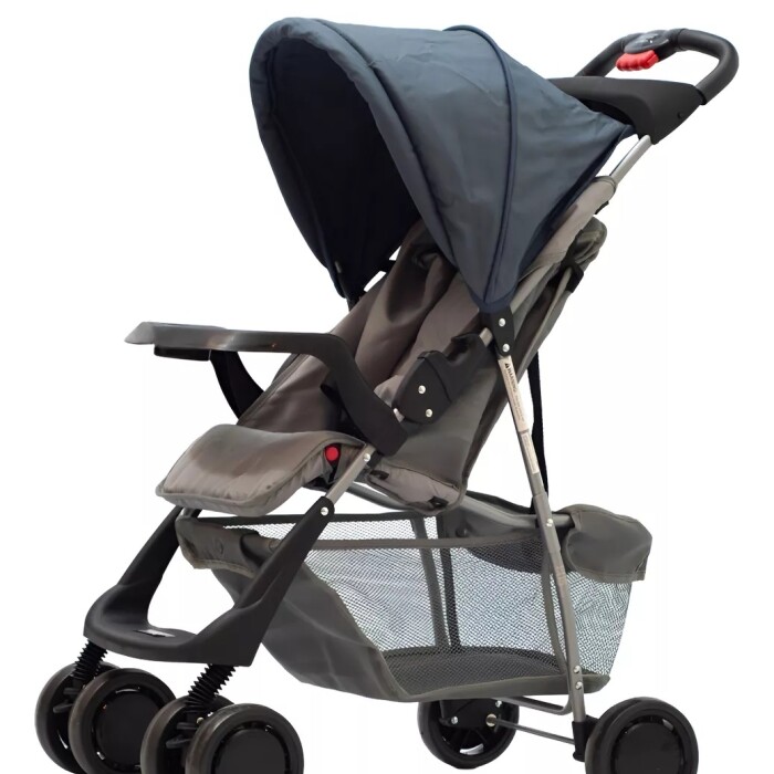 Cochecito de Paseo Convertible En Cuna Con Capota - Tinok Gris Oscuro