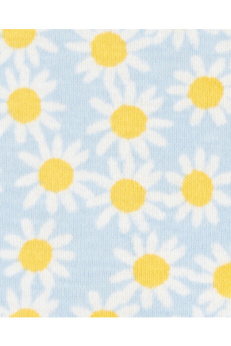 Pijama corto una pieza de algodón, diseño margaritas Sin color