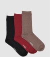 Pack de tres medias lisas. de algodón. en varios colores sur Variante 45