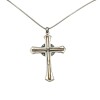 Dije Cruz-Plata 925 y Oro-Piedra Zirconia-CP5326 Conpiedra