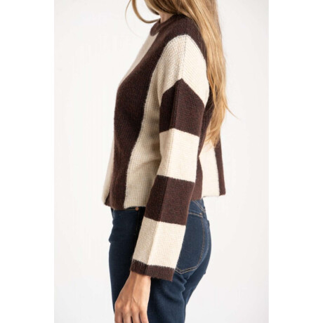 Sweater Rayado Chocolate