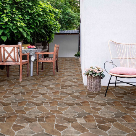 Ceramica Tipo Piedra antideslizante 50X50 Piso Pared Exterior GAMAS DE MARRON
