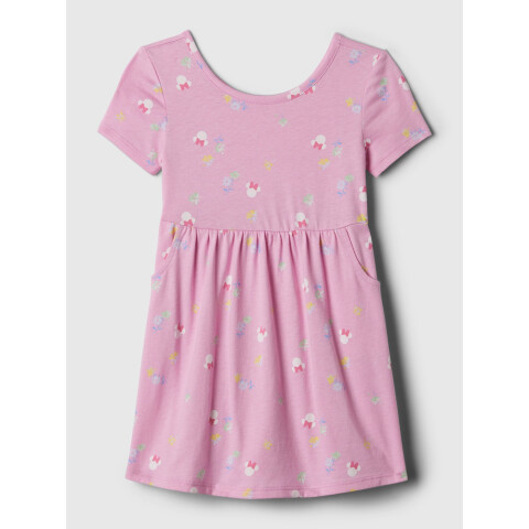 DIS SS PTF DRESS SUGAR PINK