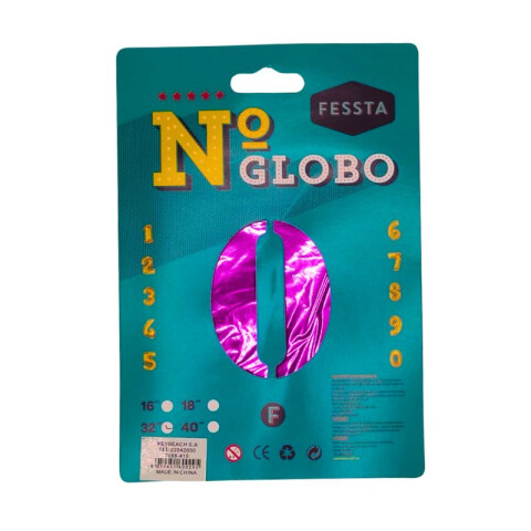 Globo Número Fessta 32" Fucsia Cero