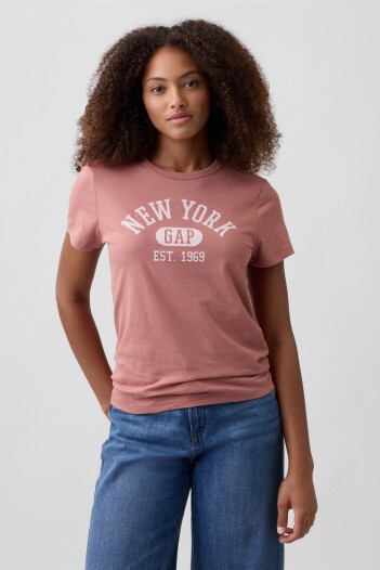 Remera Gràfico Manga Corta Mujer Faded Cedar