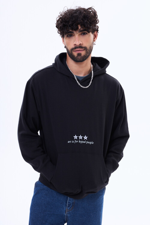 Buzo de felpa Baiona Negro