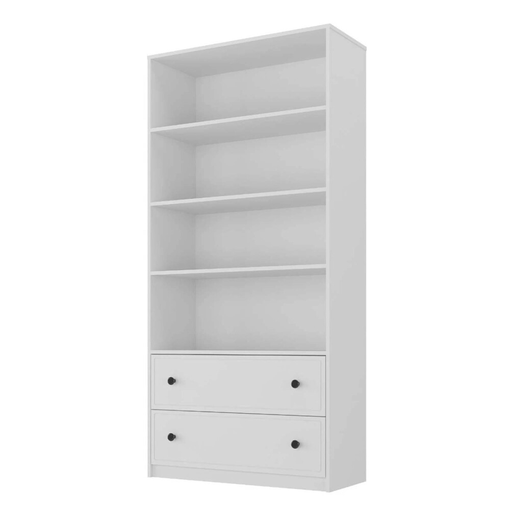 BIBLIOTECA MDF BLANCO AMERICANA