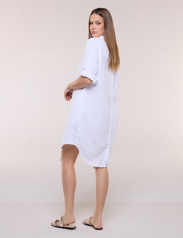 Vestido Botones BLANCO