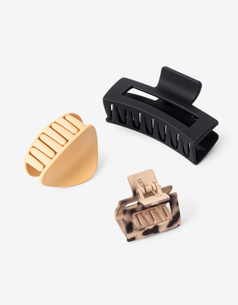 Broches Sets Carey Set De Broches - Combinacion Tricolor