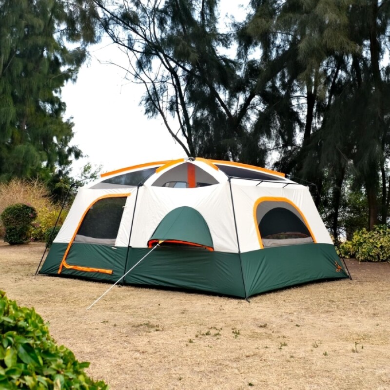 Carpa Estructural Reforzada con Avance 6 - 8 Personas Verde