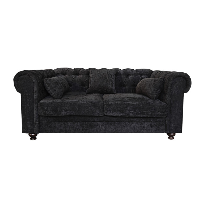 SOFÁ SILLÓN 2 CUERPOS - CON ALMOHADONES NEGRO