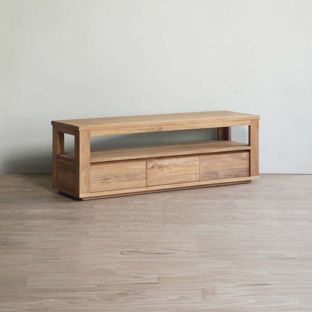 MUEBLE PARA TV MADERA-Y-FIBRA-NATURAL NATURAL-BEIGE HORIZONTE NATURAL