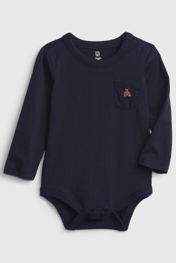 Body Manga Larga Con Bolsillo Bebé Navy Uniform